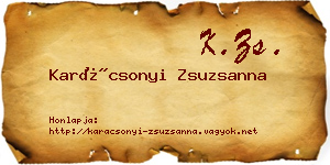 Karácsonyi Zsuzsanna névjegykártya