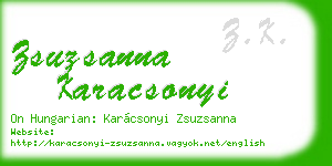 zsuzsanna karacsonyi business card